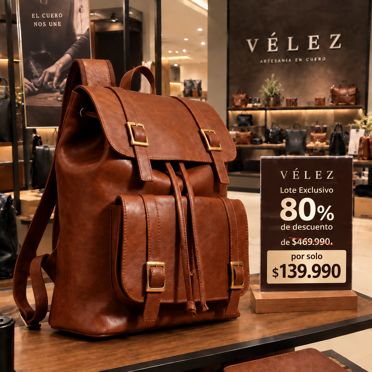 Bolso Morral Vélez Cuero Genuino | 80% OFF Solo Hoy🎁