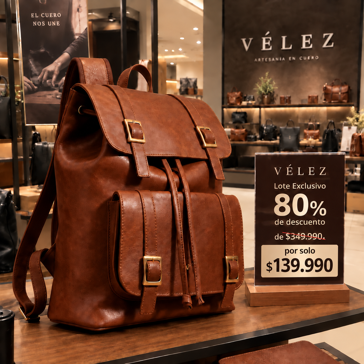 Bolso Morral Vélez Cuero Genuino | 80% OFF Solo Hoy🎁