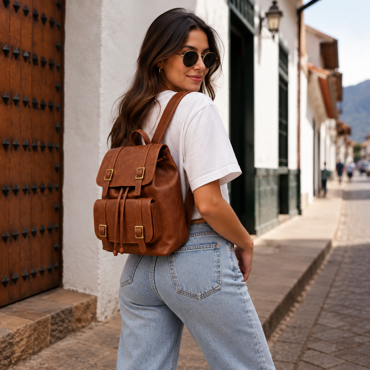 Bolso Morral Vélez Cuero Genuino | 80% OFF Solo Hoy🎁