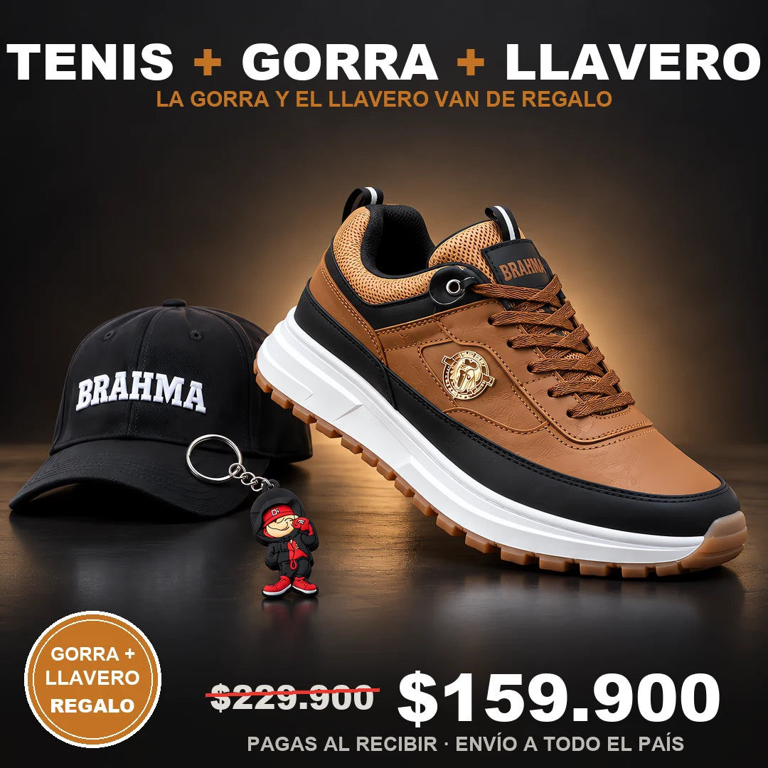 Tenis Brahma Comodos e Resistentes + Gorra y Llavero de REGALO