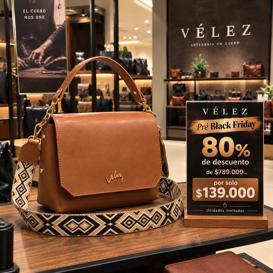 Bolso Carriel Vélez de Cuero Premium - Últimas Unidades Con 58% De Descuento🔥